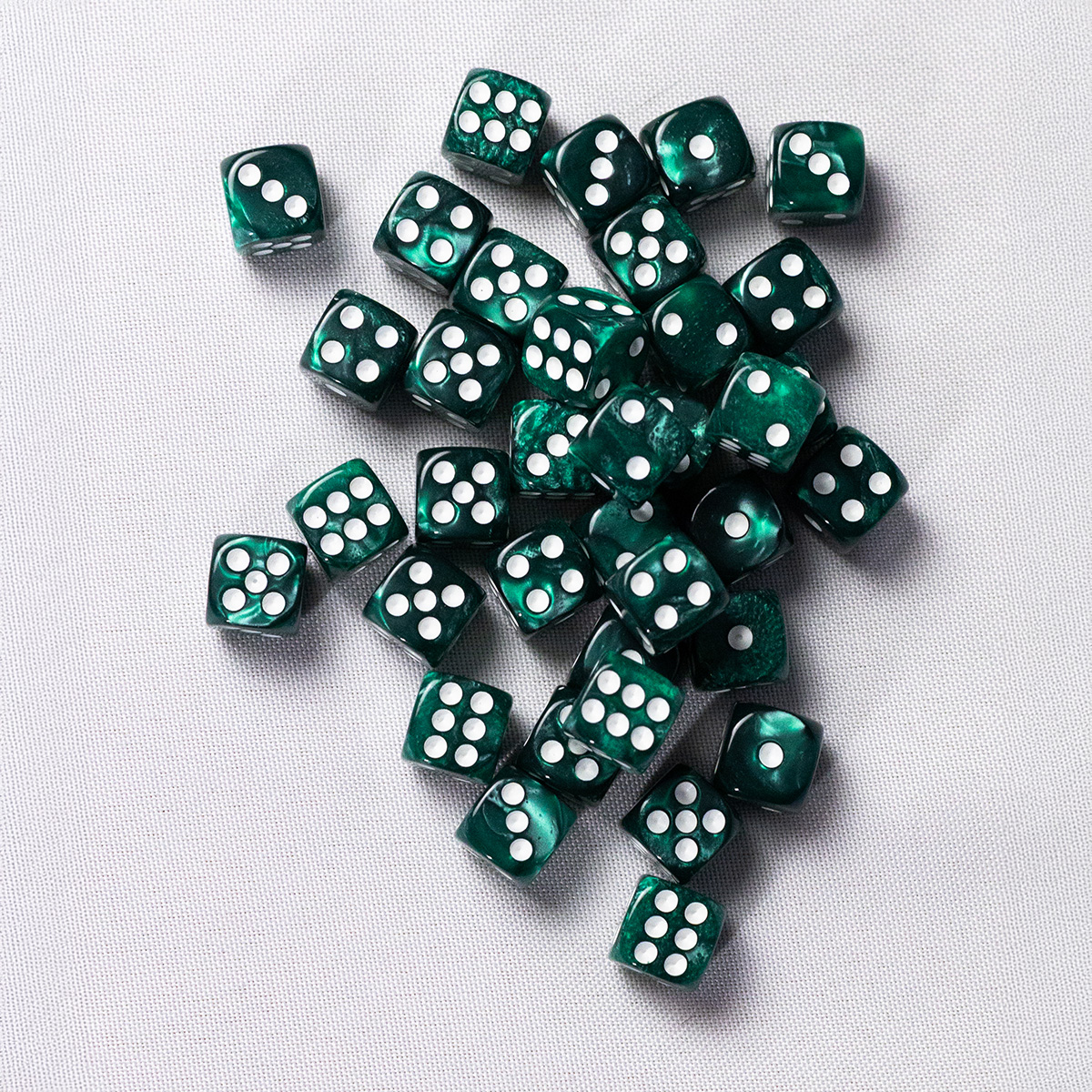 GEM Dice - 36 d6 de 12mm - Perolado - Verde Escuro - Imagem 2