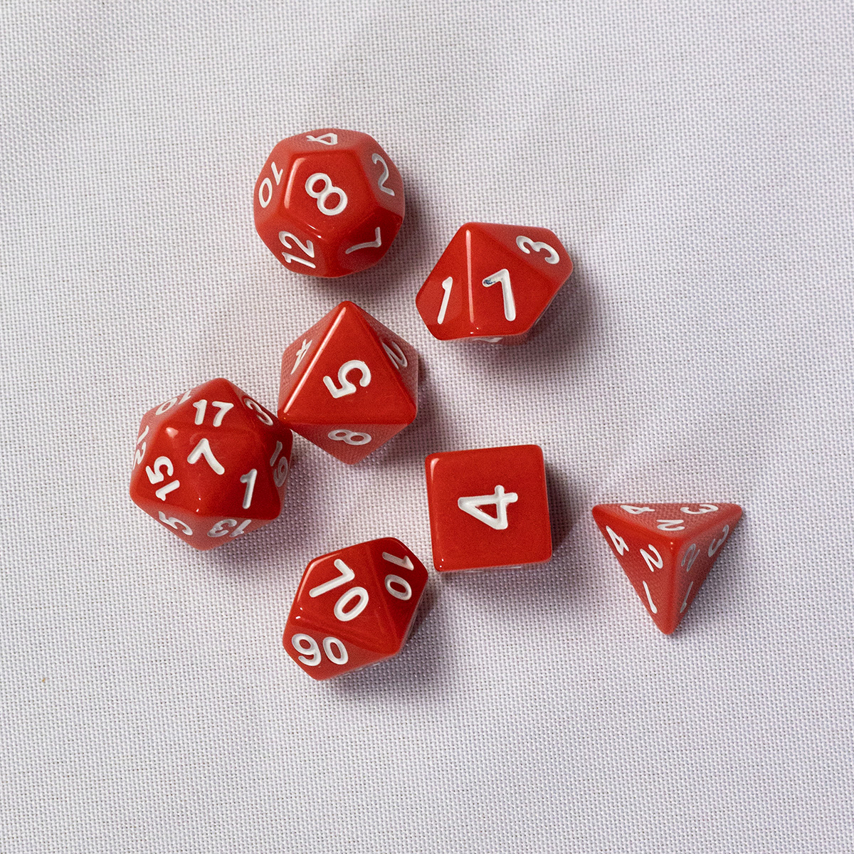 GEM DnD Dice Set - Opaco - Vermelho - Imagem 4