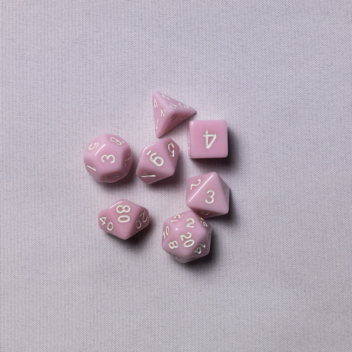 GEM DnD Dice Set - Opaco - Rosa - Imagem 3