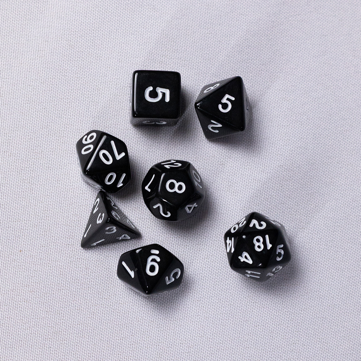 GEM DnD Dice Set - Opaco - Preto - Imagem 3