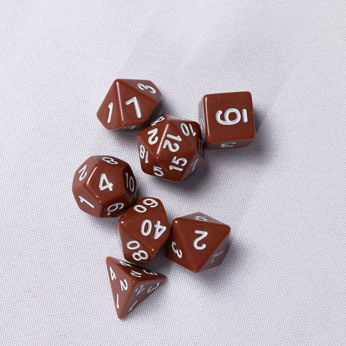 GEM DnD Dice Set - Opaco - Marrom - Imagem 3