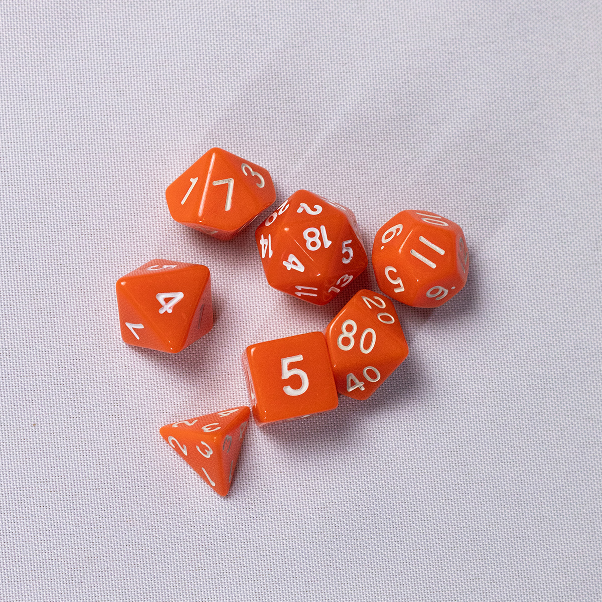 GEM DnD Dice Set - Opaco - Laranja - Imagem 3