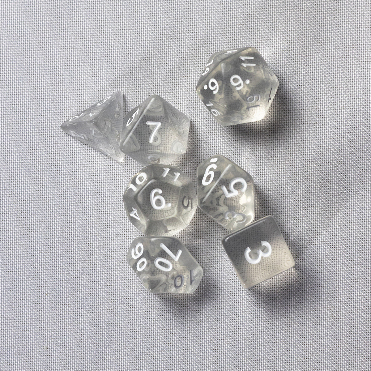 GEM DnD Dice Set - Translúcido - Transparente - Imagem 3