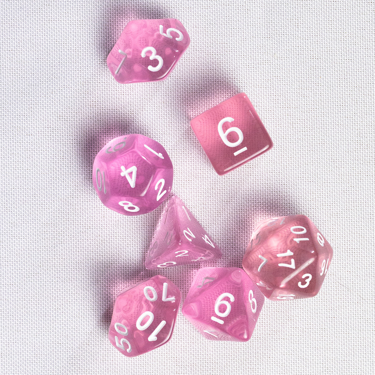 GEM DnD Dice Set - Translúcido - Rosa - Imagem 3