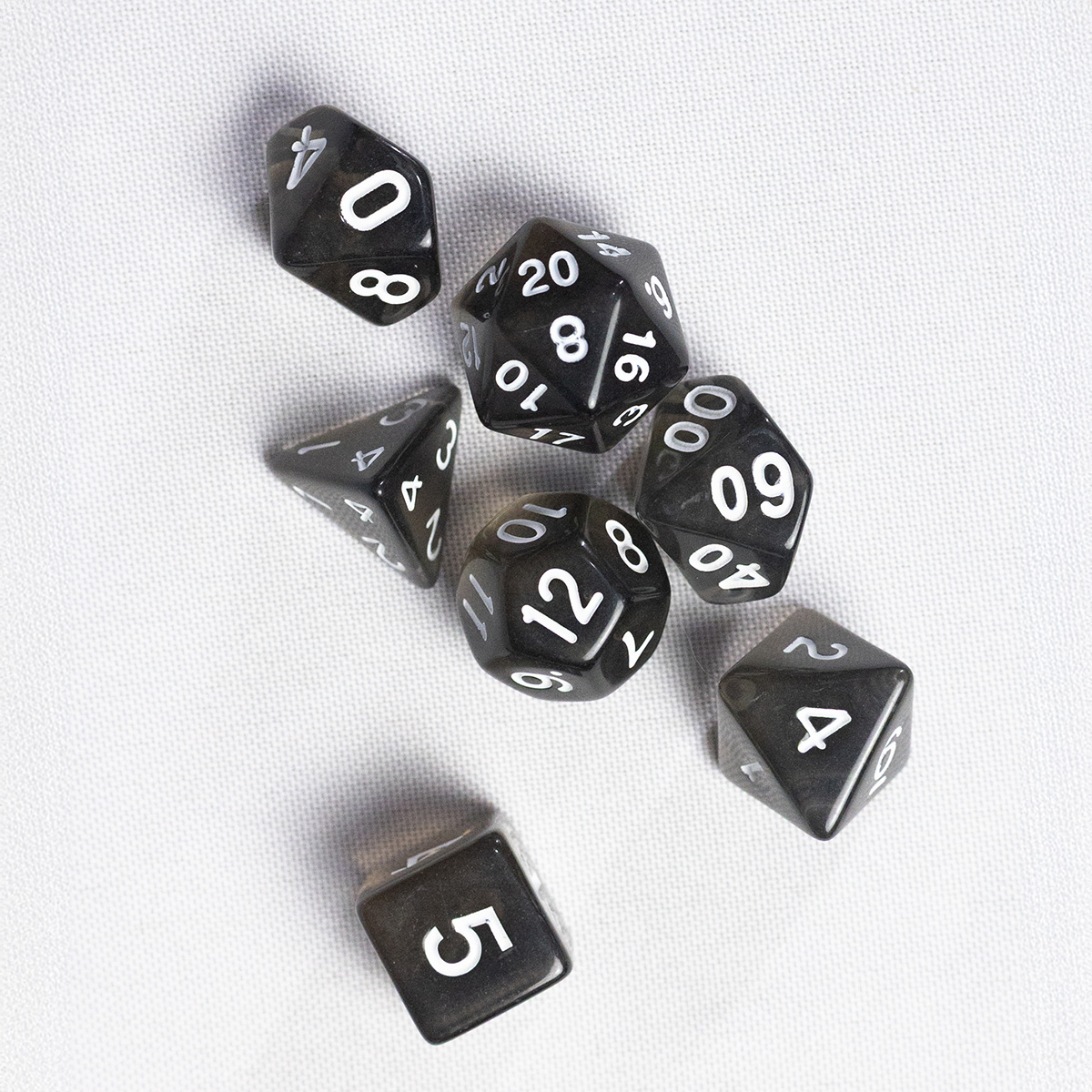 GEM DnD Dice Set - Translúcido - Preto - Imagem 3