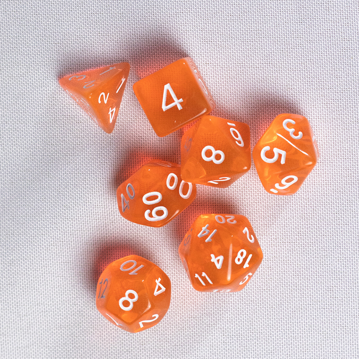 GEM DnD Dice Set - Translúcido - Laranja - Imagem 3