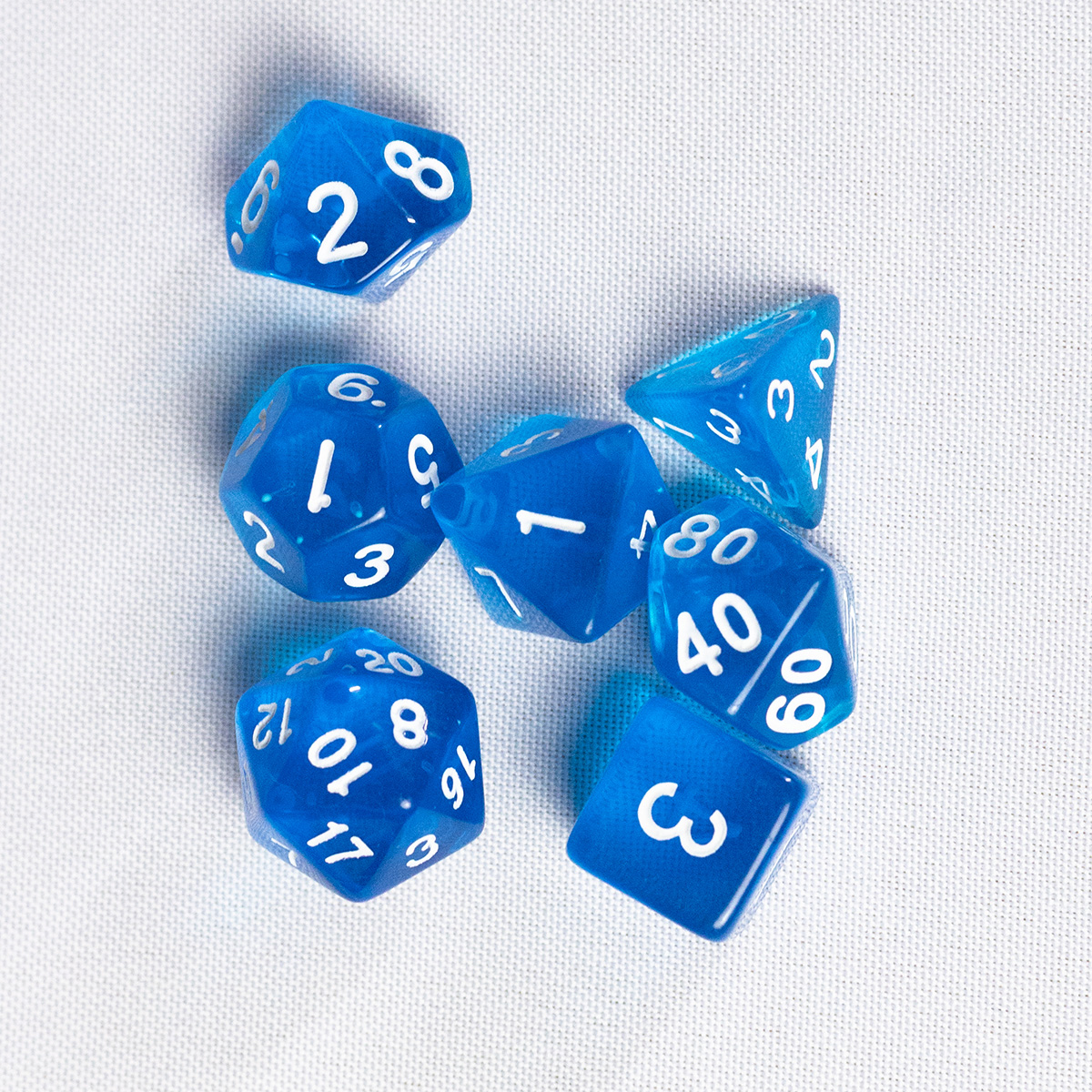 GEM DnD Dice Set - Translúcido - Azul - Imagem 3