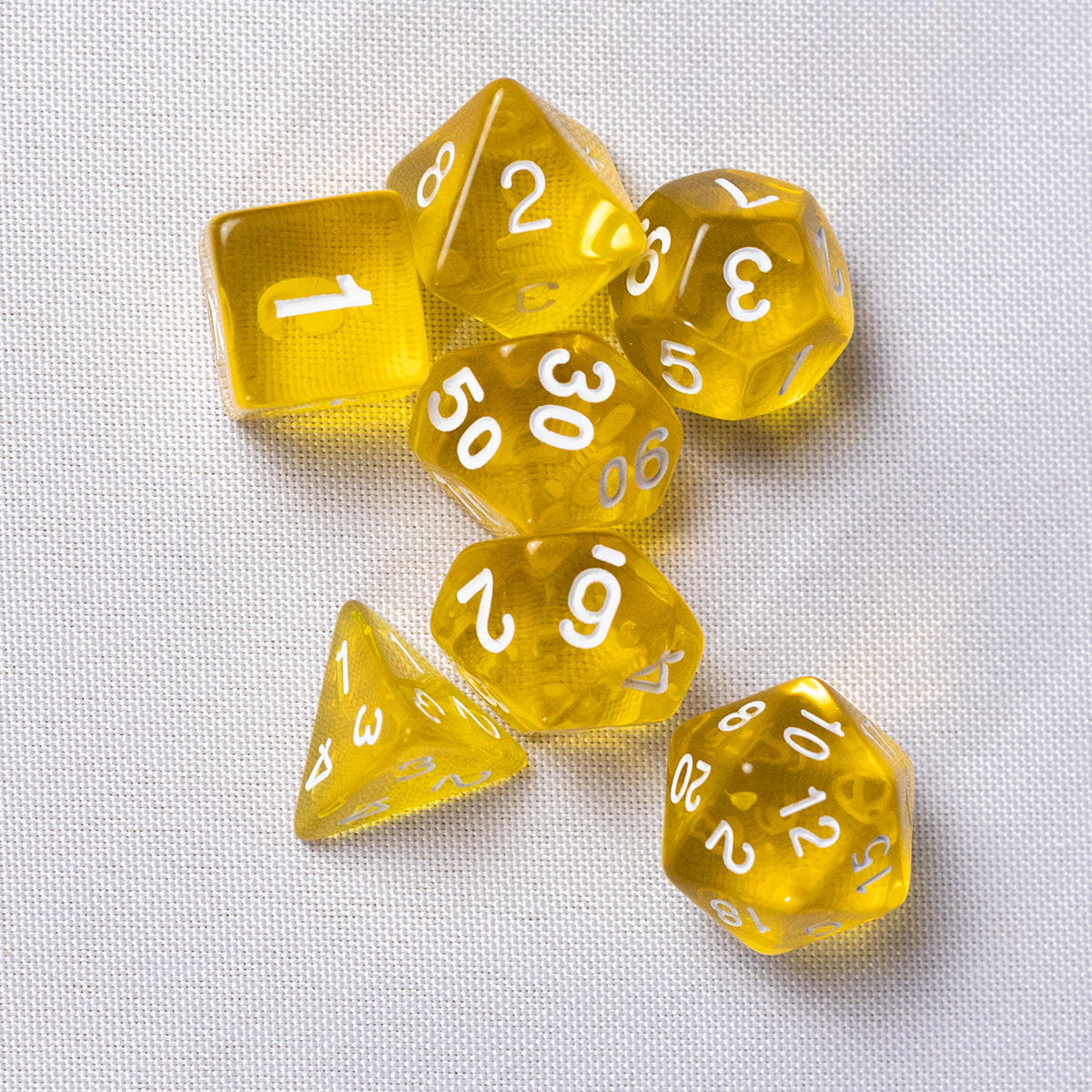 GEM DnD Dice Set - Translúcido - Amarelo - Imagem 3