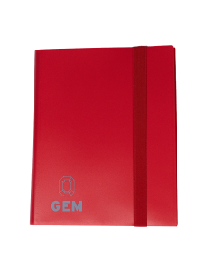 GEM Fichário Plástico 3x3 - Vermelho // Vermelho